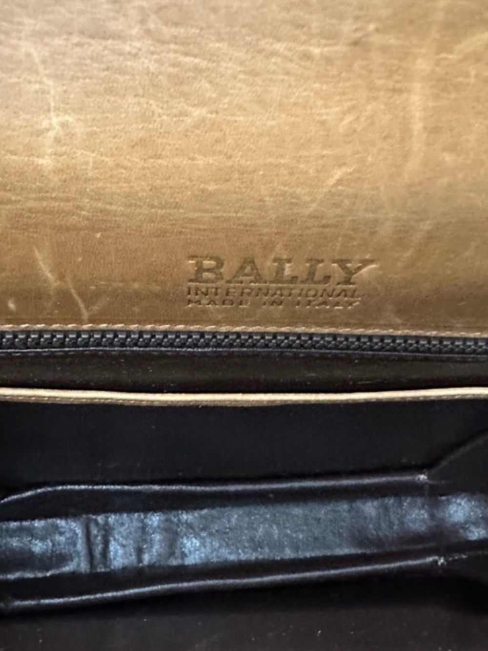 Vintage Bally International Italy Tan Leather & canvas Turn Lock Shoulder Bag - Picture 7 of 11
